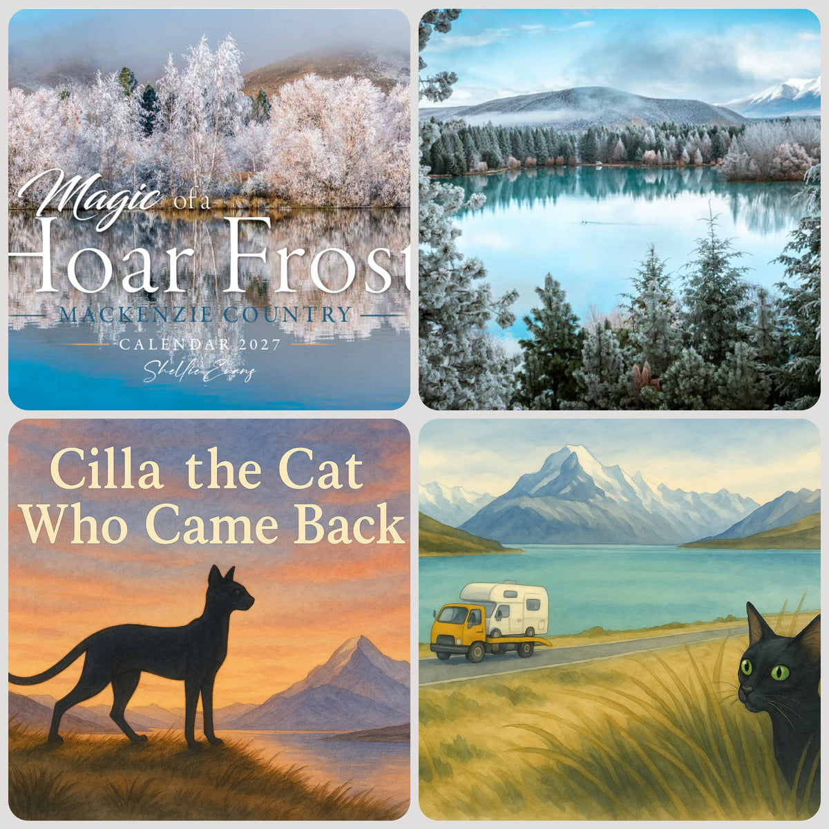 Cilla the Cat + 2027 Hoar Frost Calendar Gift Set